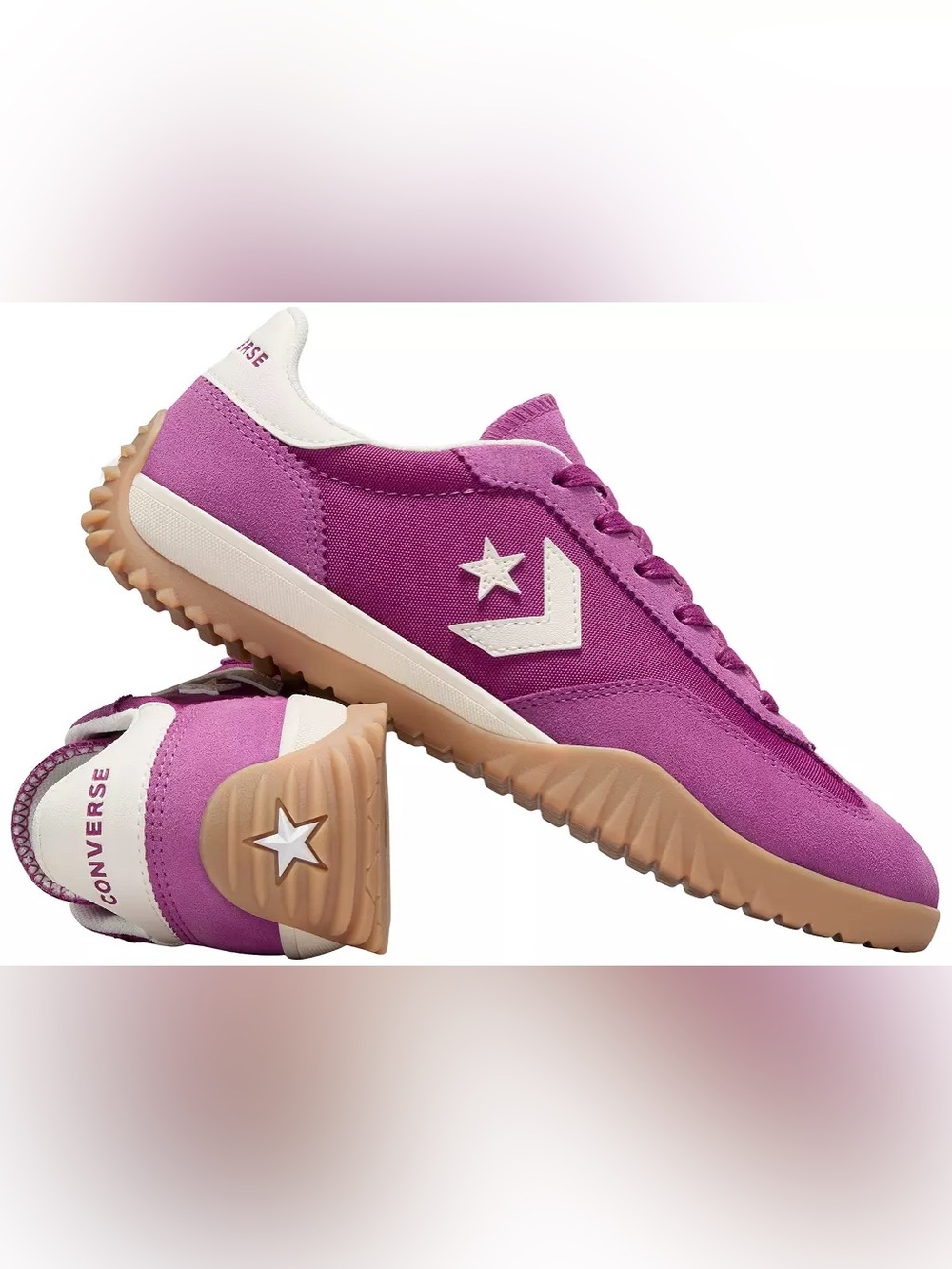 NWOB Converse Run Star Trainers Violet/White Unisex W/6.5 & M/5
